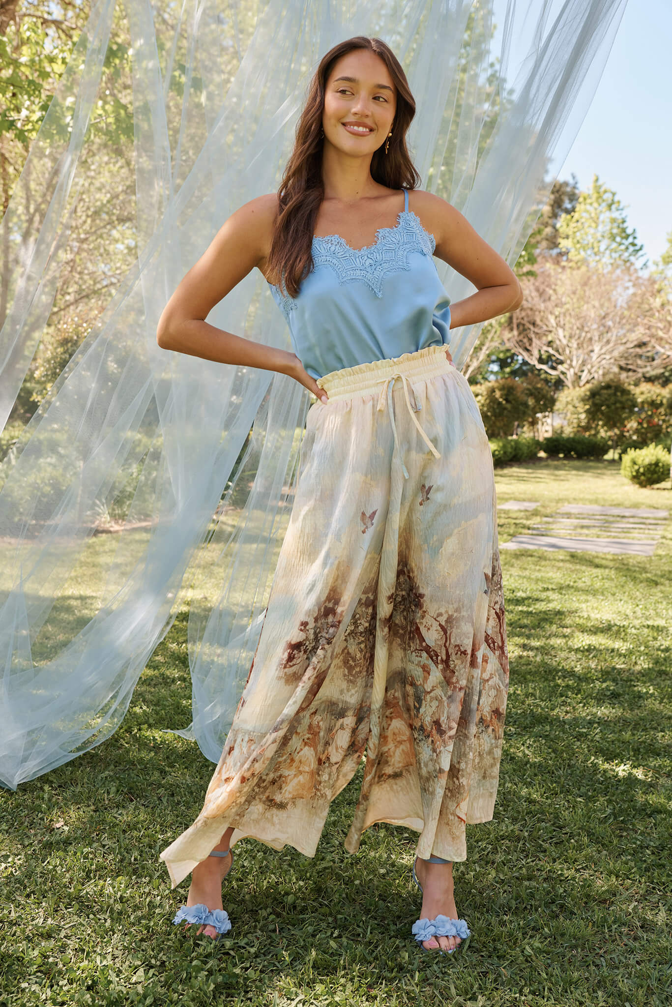 Mariah Pant In Pastel Multi Print