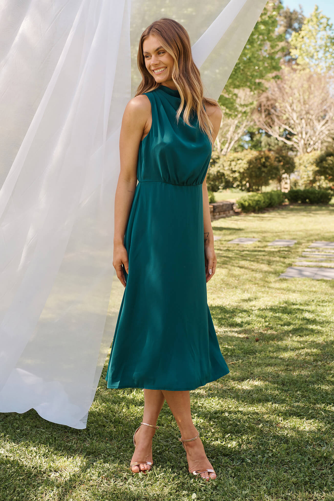 Evie Maxi Dress In Emerald