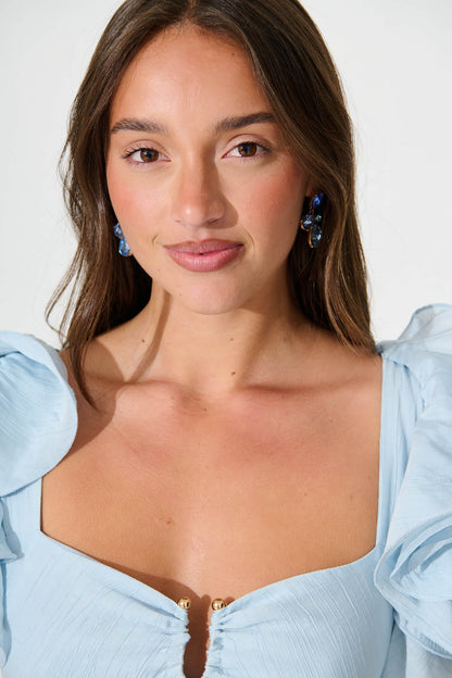 Astor Drop Earrings in Blue