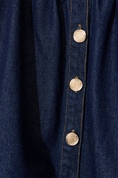 Judi Denim Skirt In Dark Blue