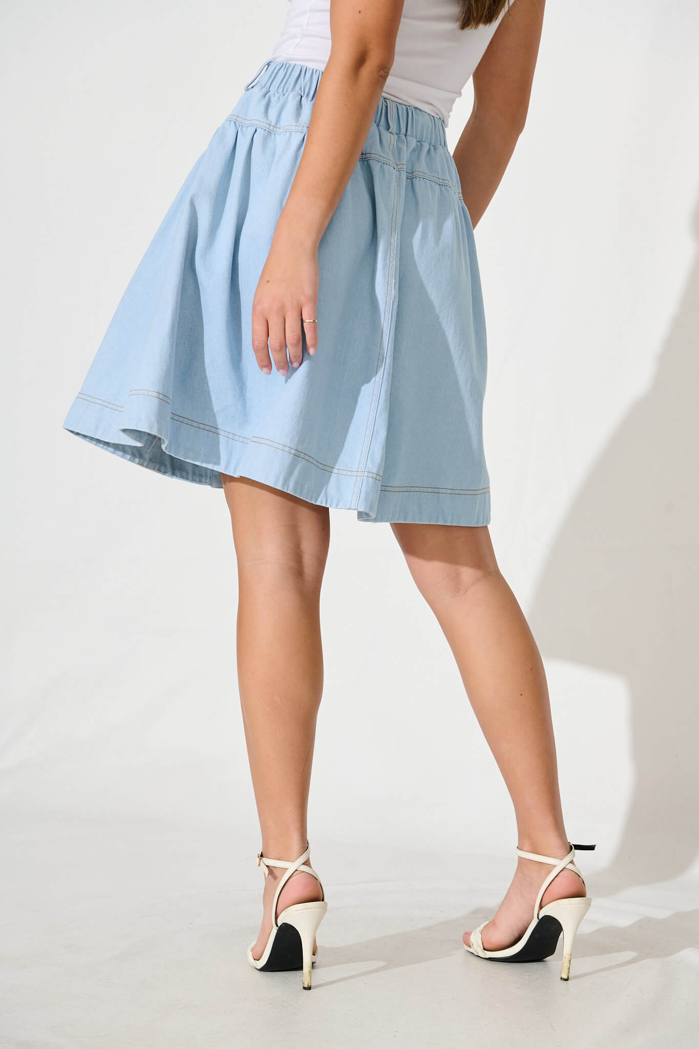 Judi Denim Skirt In Light Blue