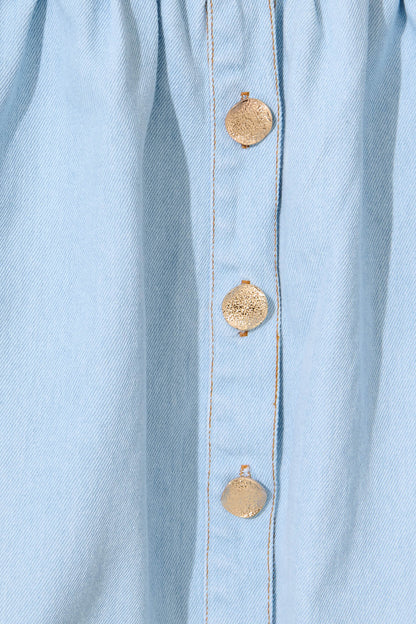 Judi Denim Skirt In Light Blue