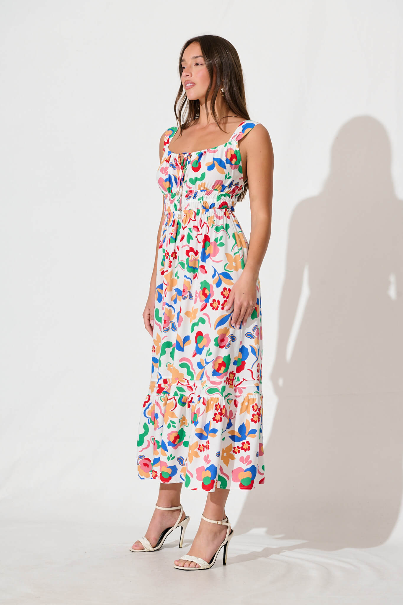 Beautiful Midi Dress in Multi Floral