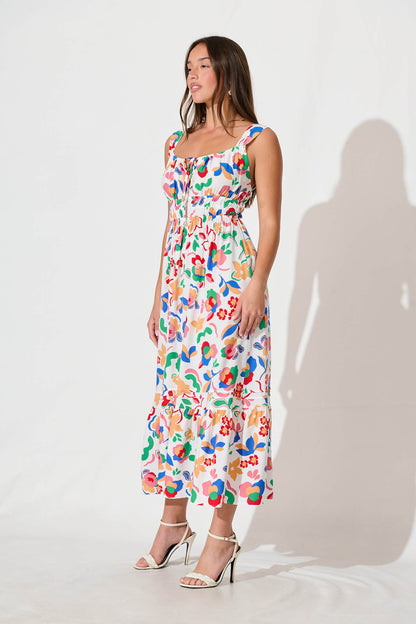 Beautiful Midi Dress in Multi Floral
