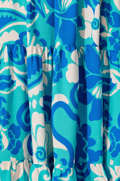 Orchid Sundress in Blue Floral