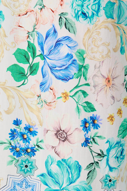 Romeo Pant in Blue Multi Print