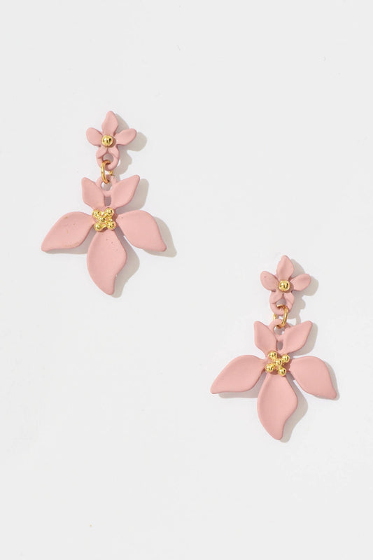 Edalene Drop Earrings in Blush