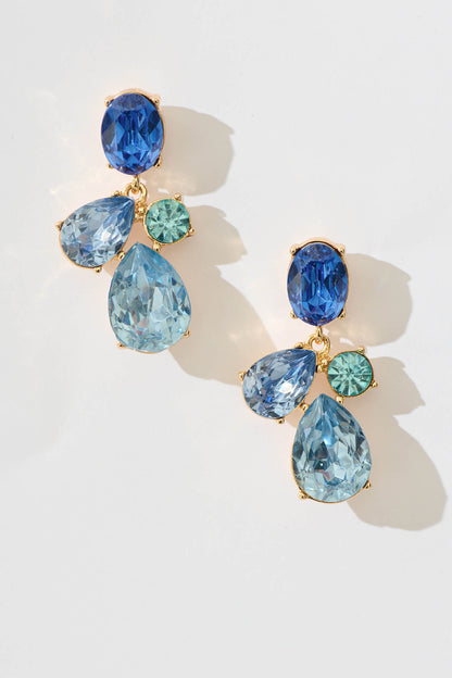 Astor Drop Earrings in Blue