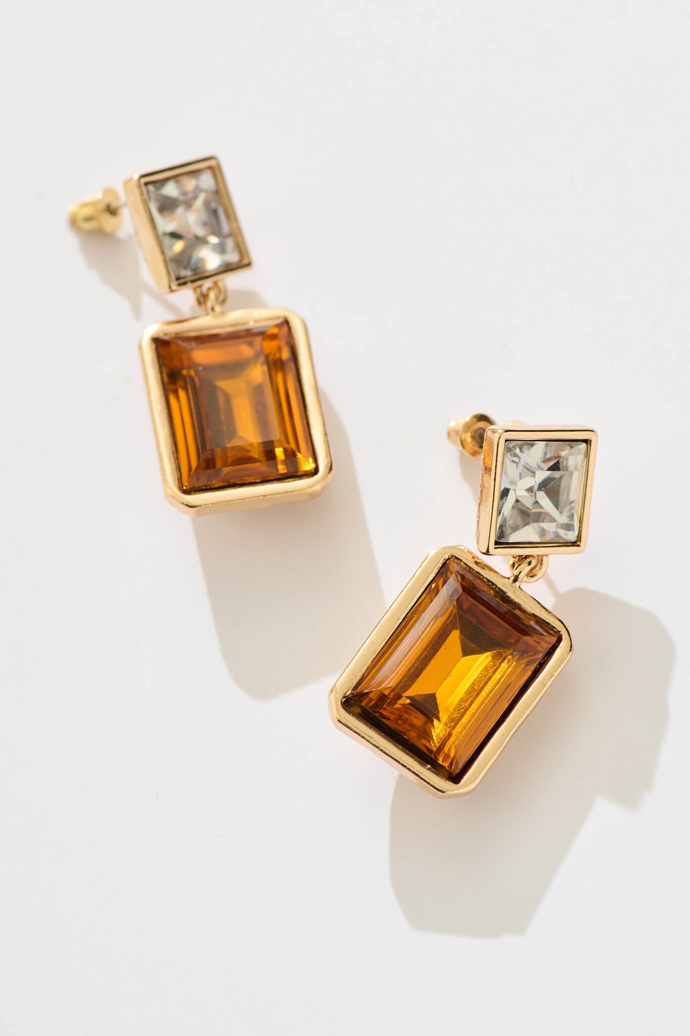 Calvine Drop Earrings in Brown