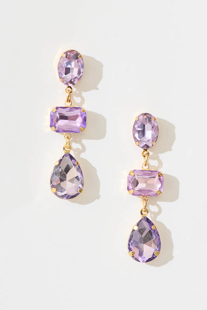 Belmonte Drop Earrings in Purple
