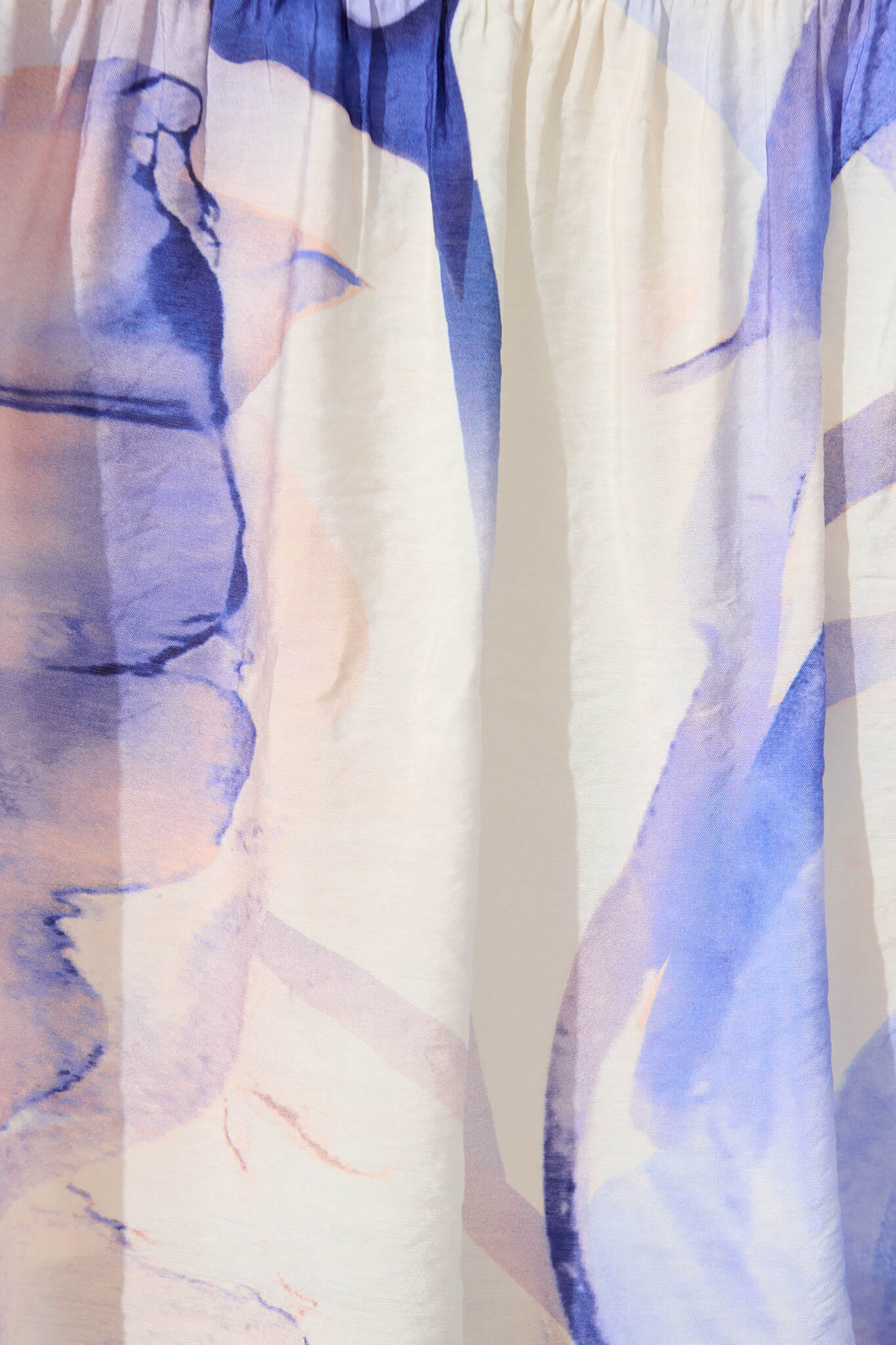 Lavani Midi Shirt Dress in Blue Multi Cotton Blend