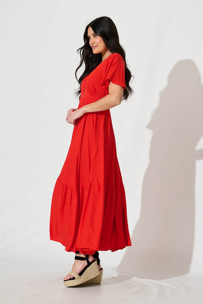 Nevada Maxi Dress in Red