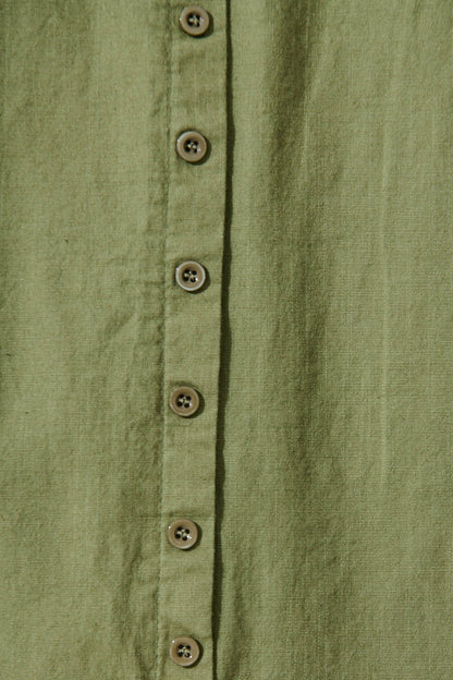 Lunya Midi Skirt in Khaki Cotton Blend