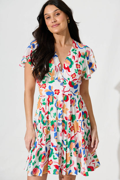 Lovina Dress in Multi Floral