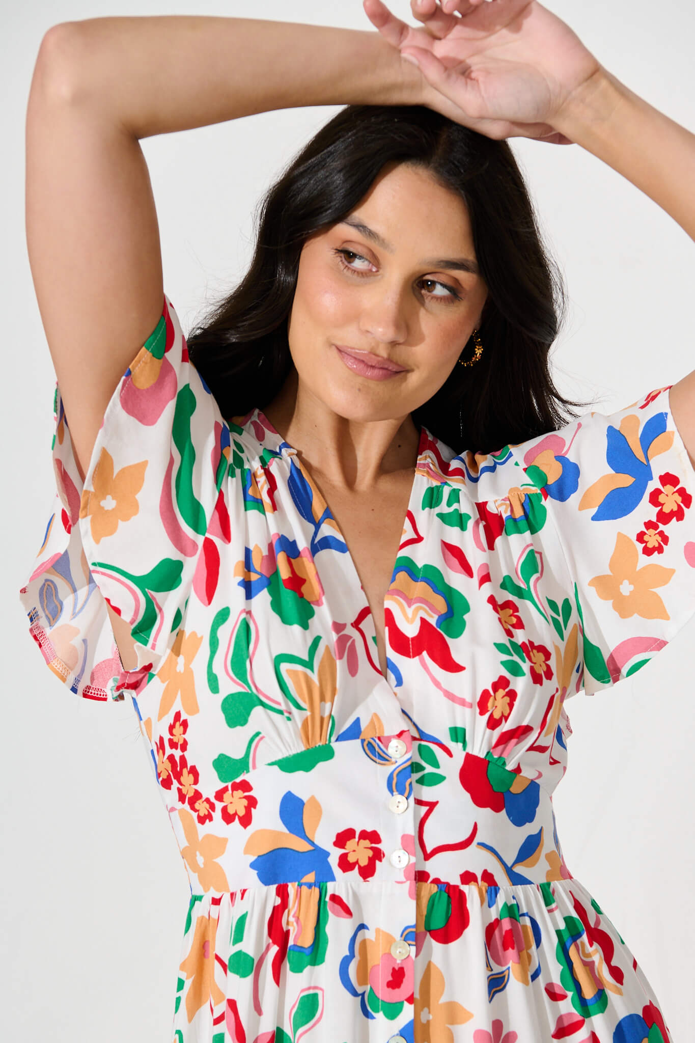 Lovina Dress in Multi Floral