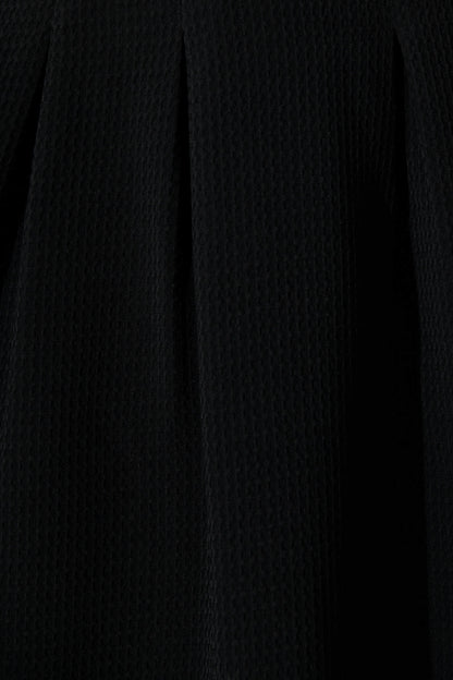 Beth Dress In Textured Black