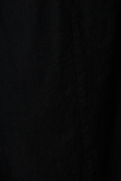 Edalene Midi Skirt in Black Cotton Blend