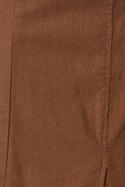 Edalene Midi Skirt in Chocolate Cotton Blend