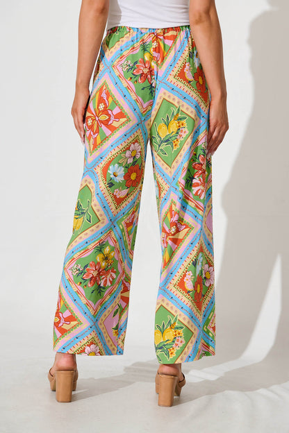 Romeo Pant In Multi Tile Print