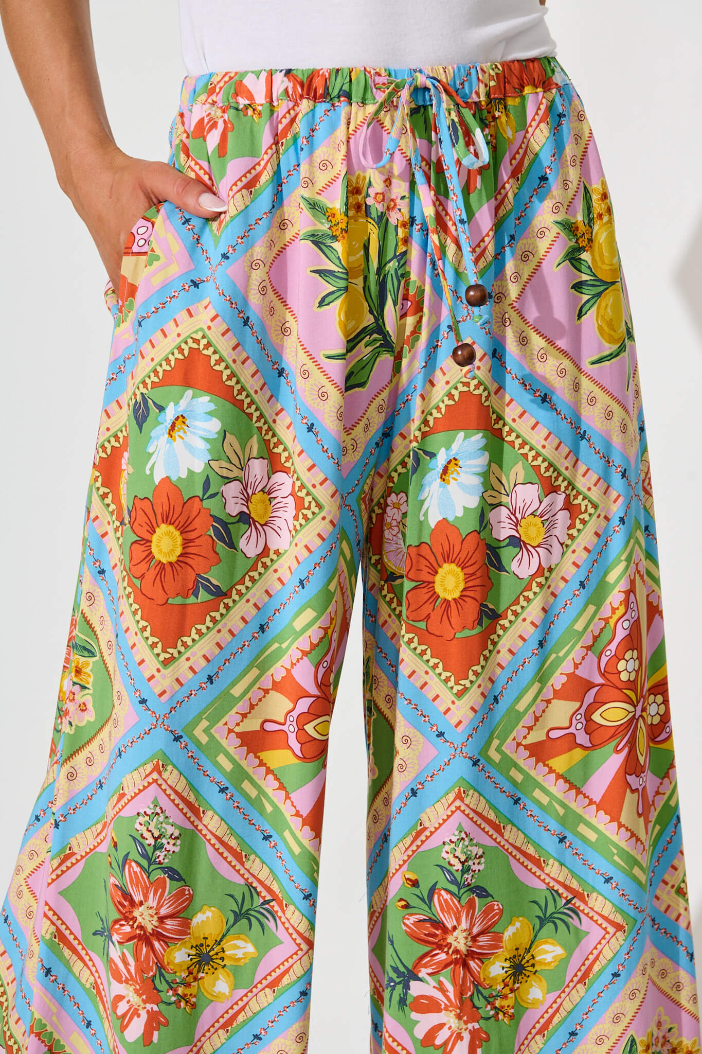 Romeo Pant In Multi Tile Print