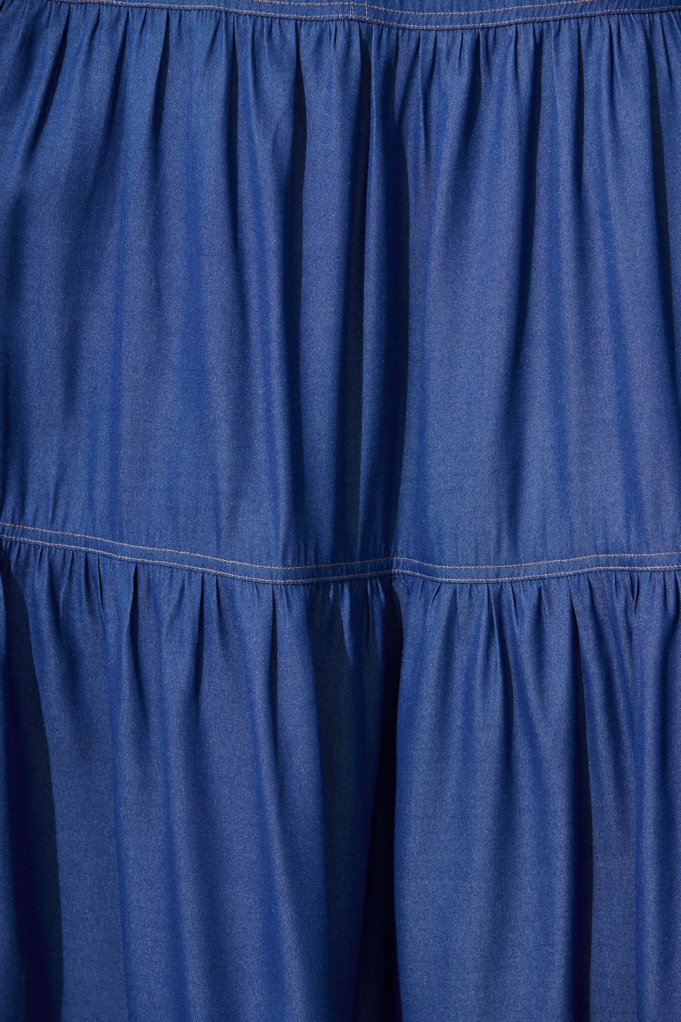 Adelina Maxi Skirt In Blue With Contrast Stitch