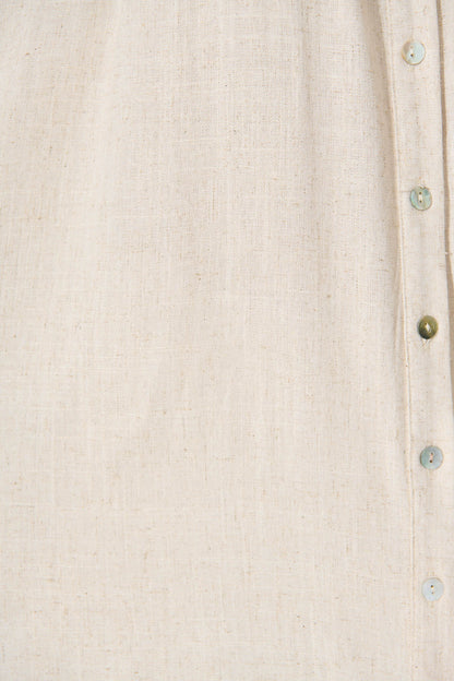 Sunniva Shirt in Oatmeal Cotton Linen
