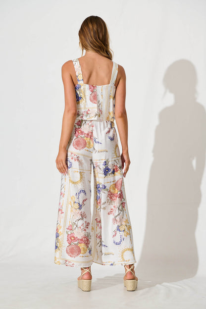 Sandcastle Jumpsuit In Vintage Floral Print
