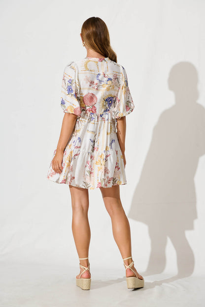 Emelyn Smock Dress In Vintage Floral Print