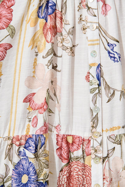 Emelyn Smock Dress In Vintage Floral Print