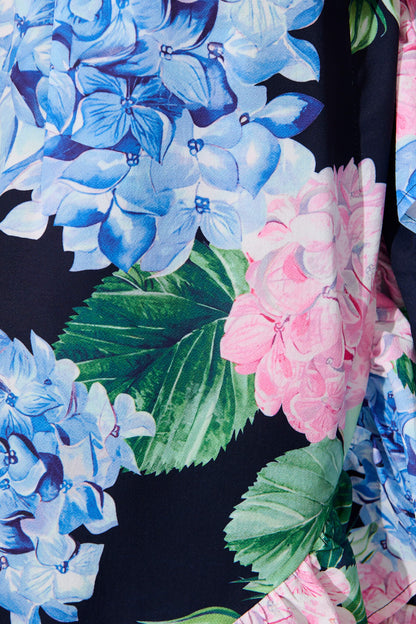 Relic Wrap Dress In Navy With Pink And Blue Floral