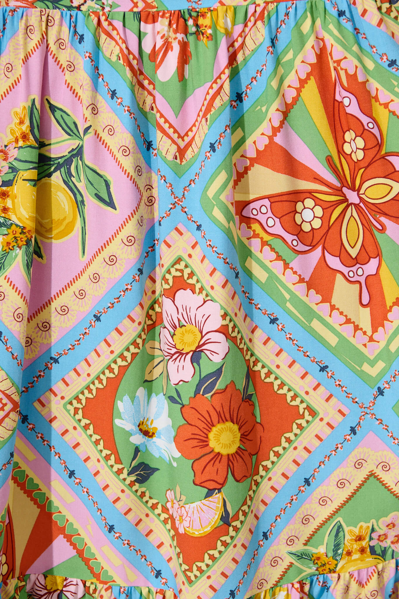 Karlene Maxi Dress In Multi Tile Print