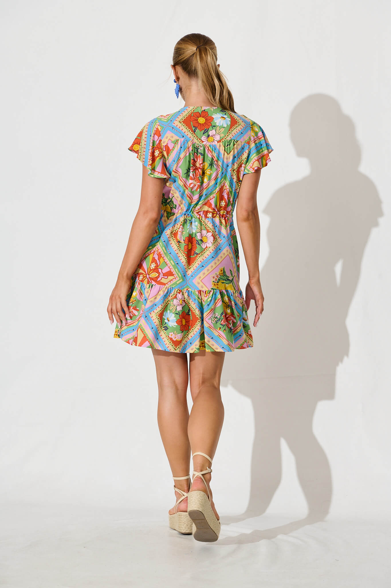Rosendale Dress in Multi Tile Print