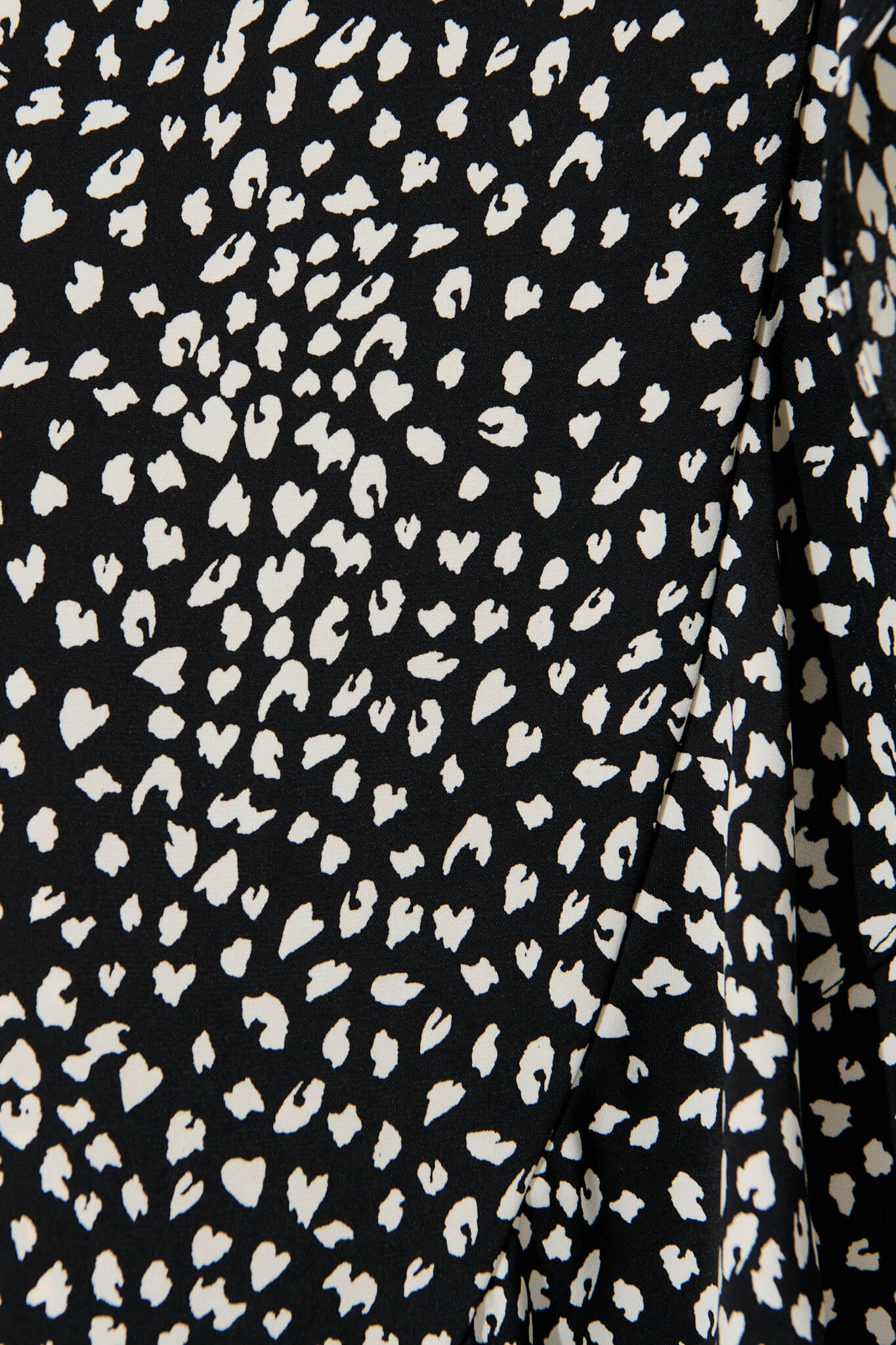 Paramour Midi Wrap Skirt in Black with White Speckle