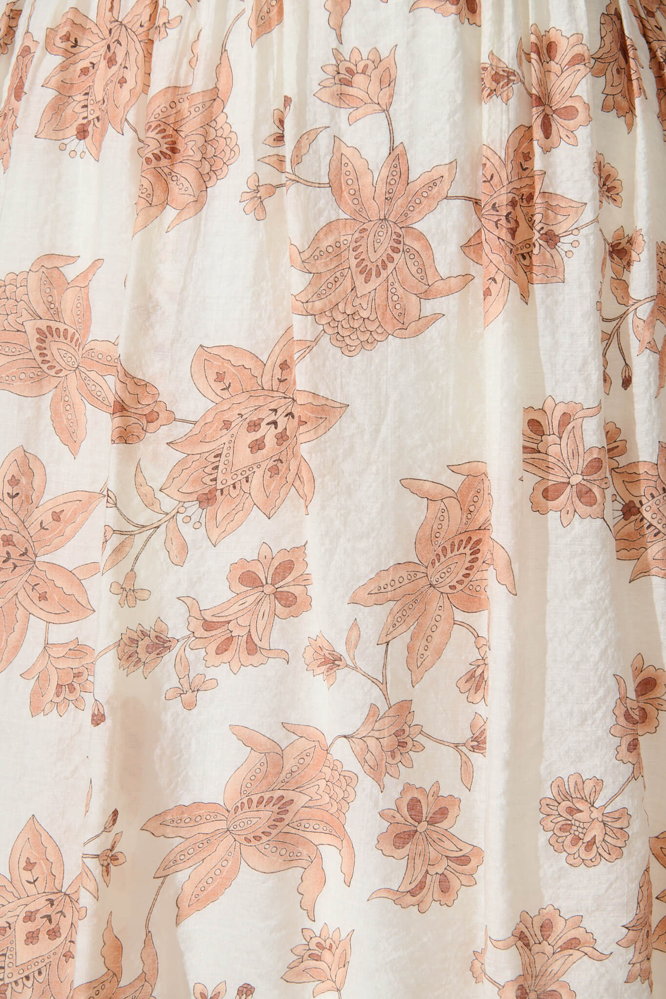 Sabalana Dress in Cream with Coffee Floral