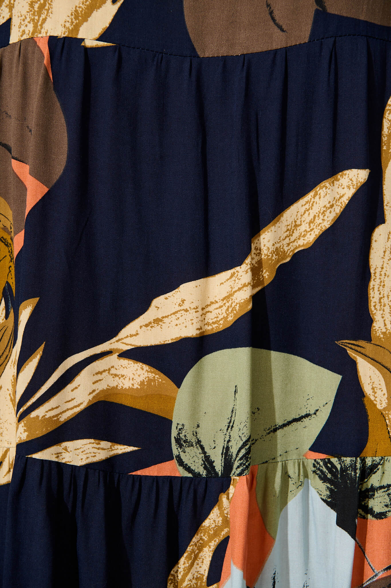 Jacklyn Smock Dress in Navy Multi Graphic Print