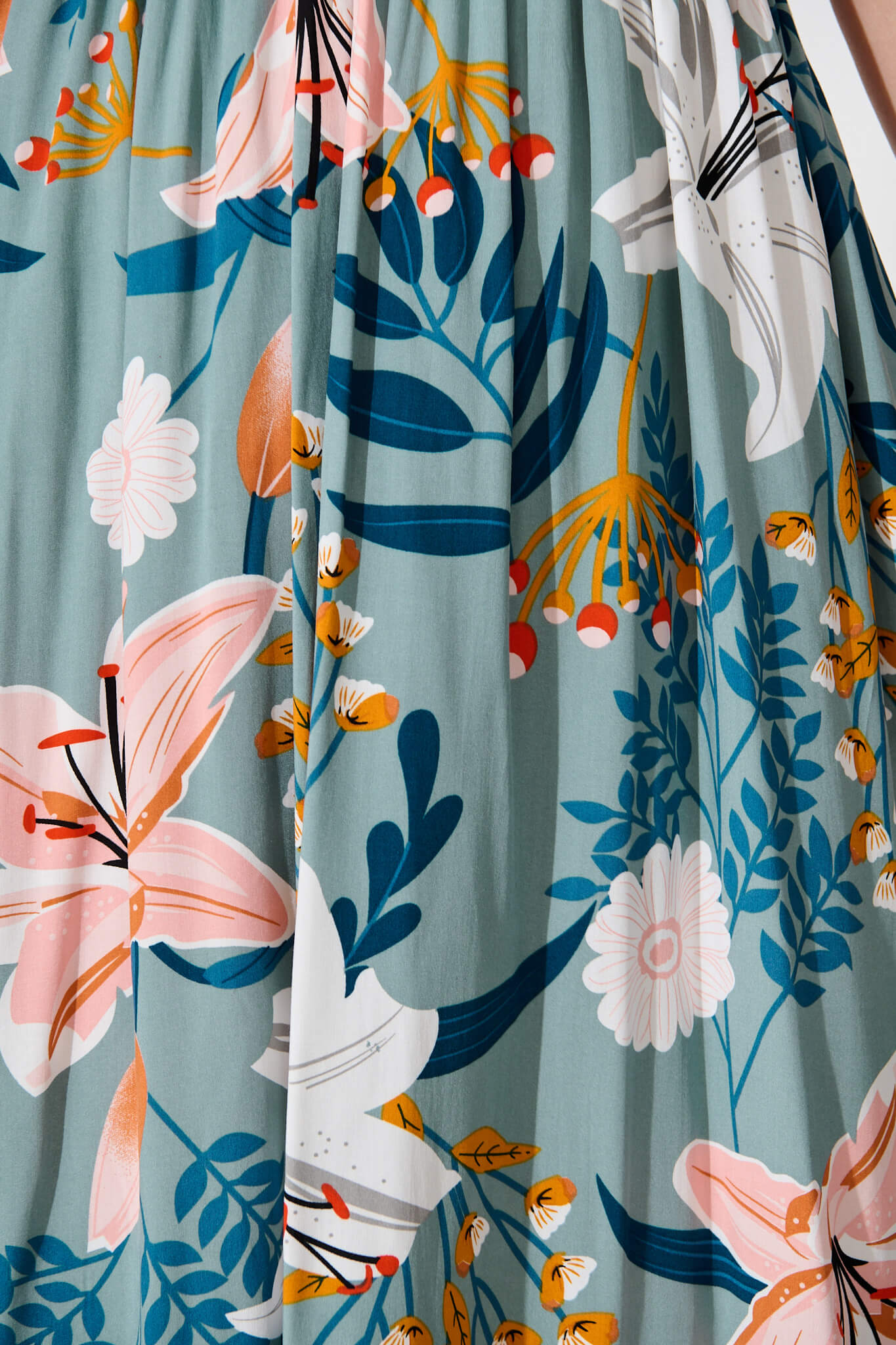 Clarke Midi Dress in Sage Multi Floral