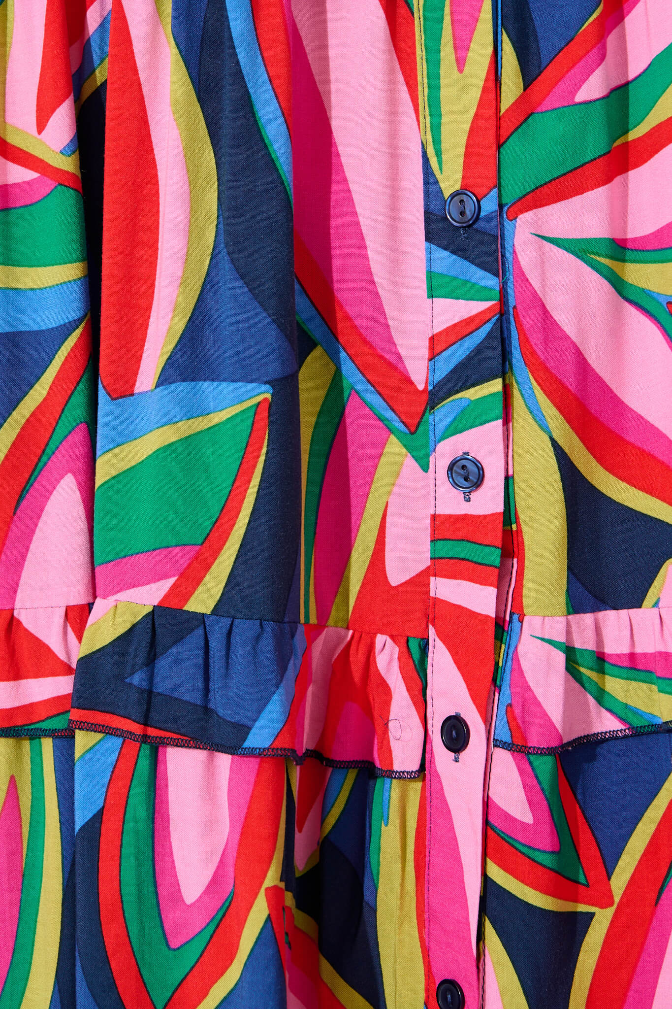 Power Of Love Shirt Dress In Navy With Multi Print