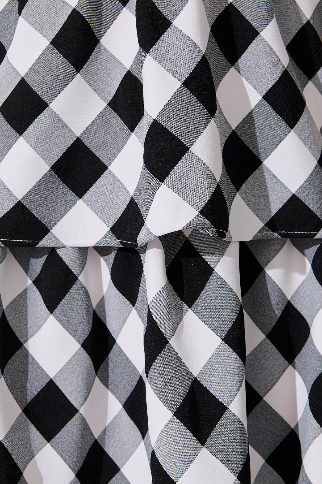 Dolson Halter Neck Midi Dress in Black and White Gingham