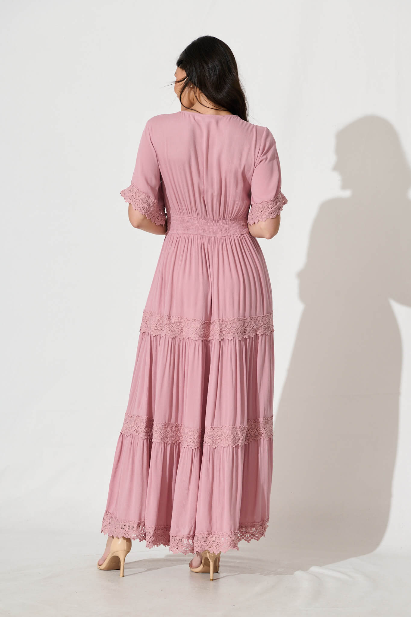 Mona Maxi Dress In Rose Pink