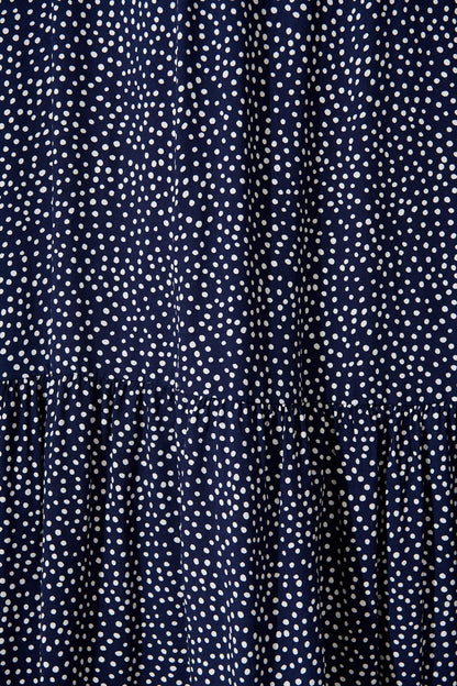 Bilboa Maxi Skirt in Navy with White Speckle