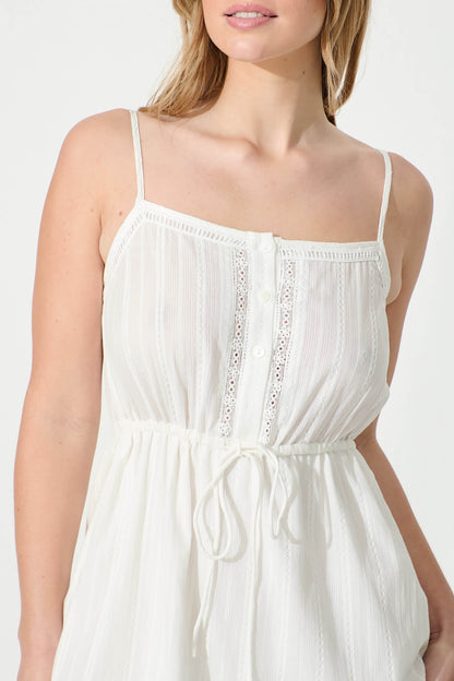 Avielle Sun Dress in White Cotton