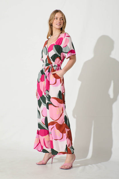 Calliope Jumpsuit in Multi Floral Print