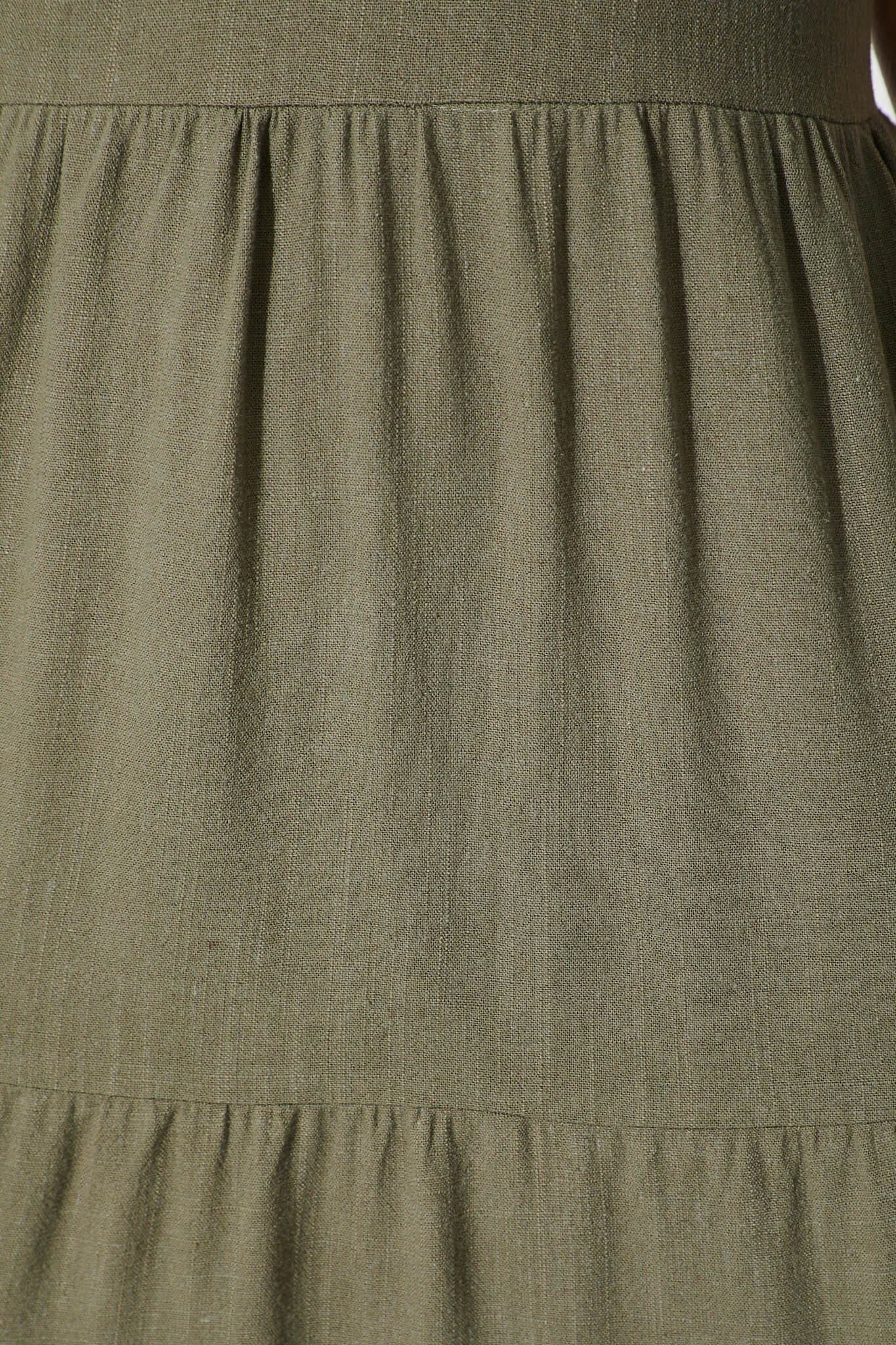 Utopia Midi Sundress in Khaki Linen Blend