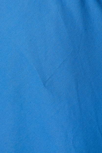 Evangeline Midi Dress in Blue Cotton