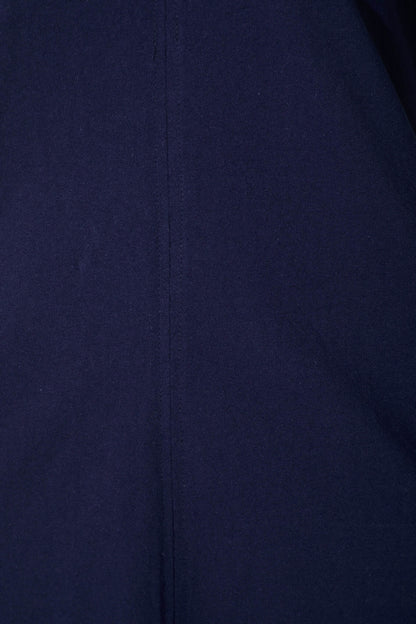 Emery Dress in Navy with White Contrast Trim Cotton