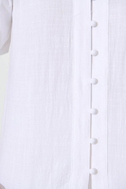Prudence Shirt in White Cotton