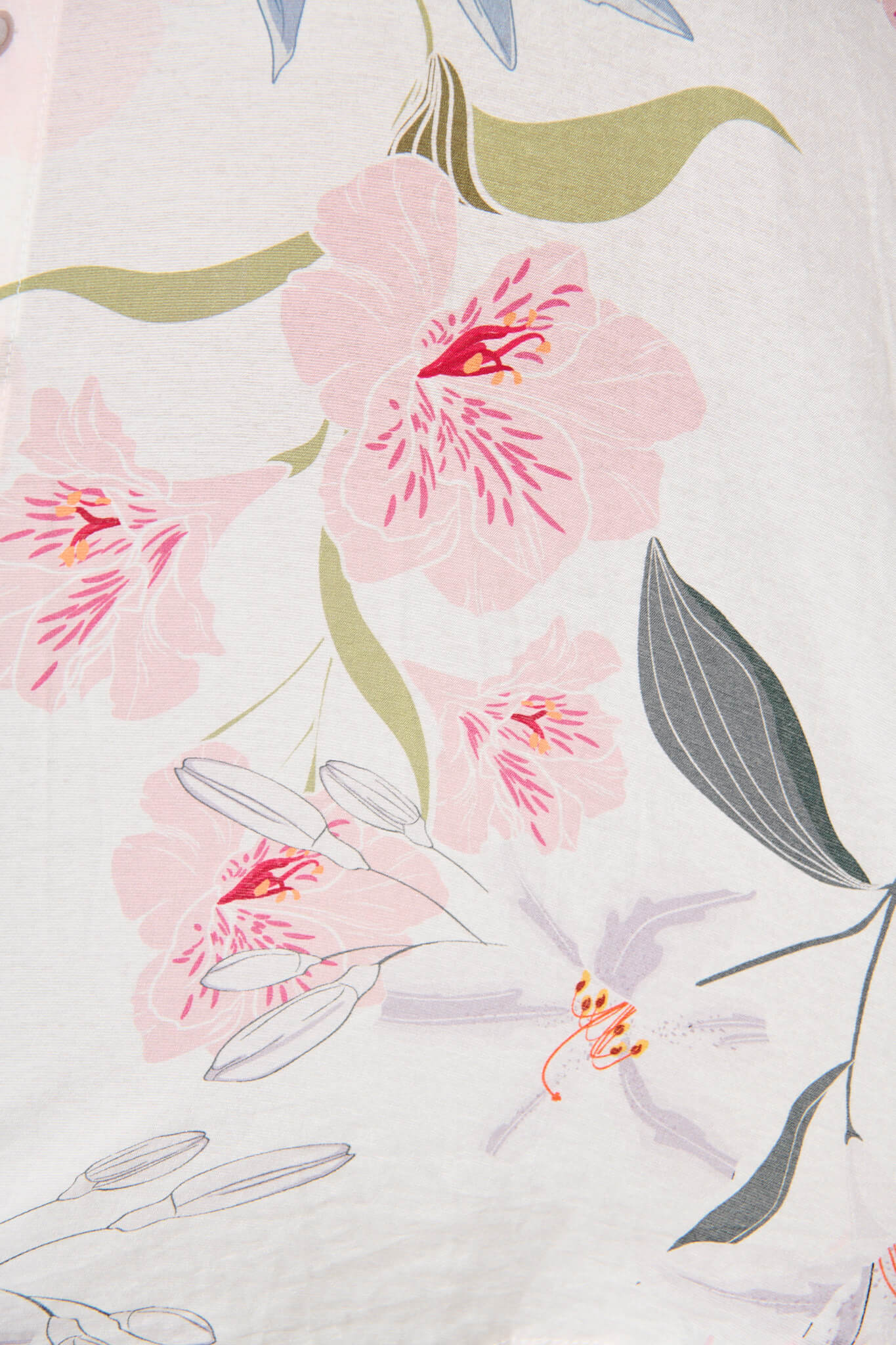 Alexandros Shirt in White with Pink Multi Floral