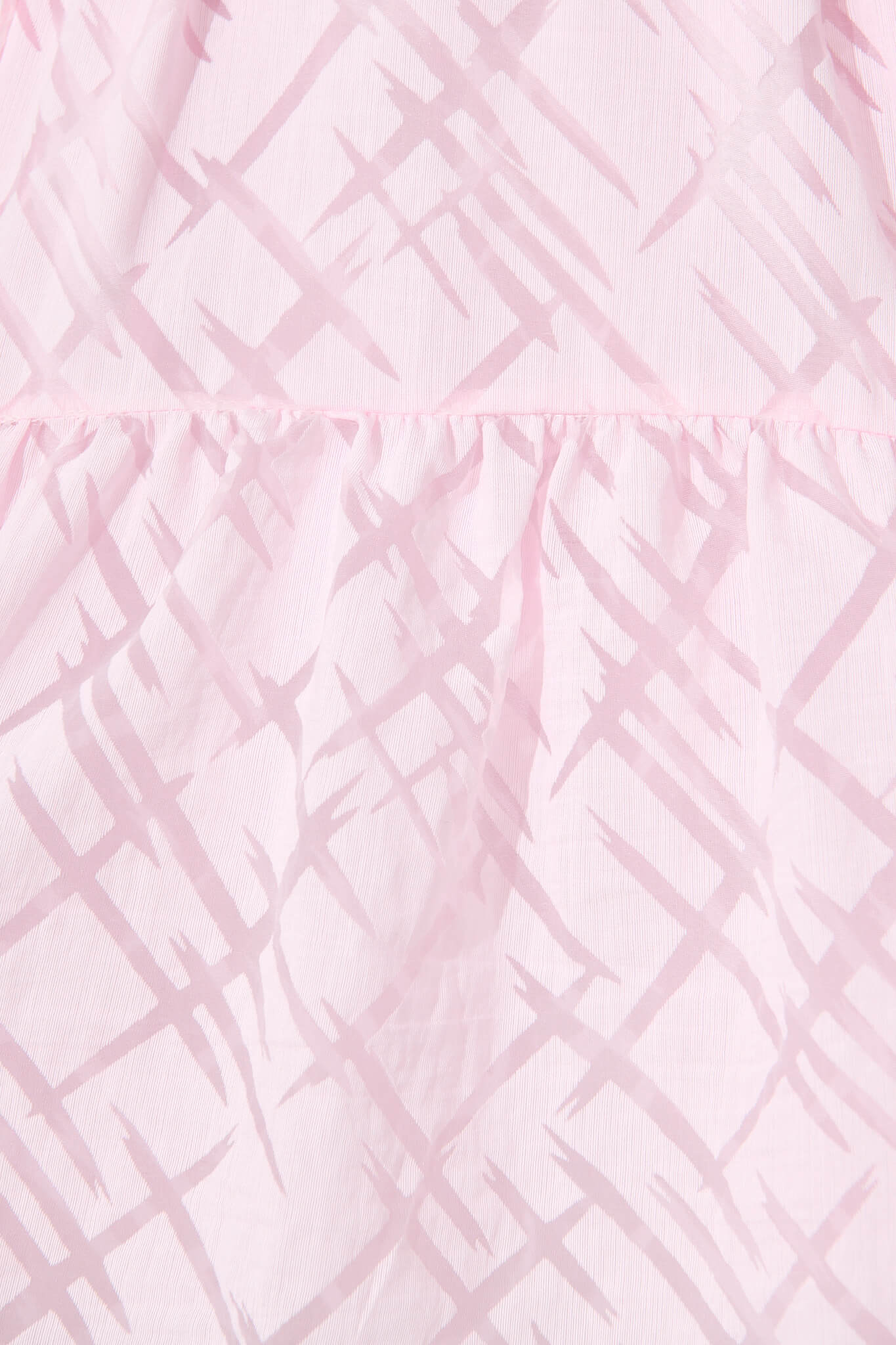 Quinette Shirt Dress in Pale Pink Organza