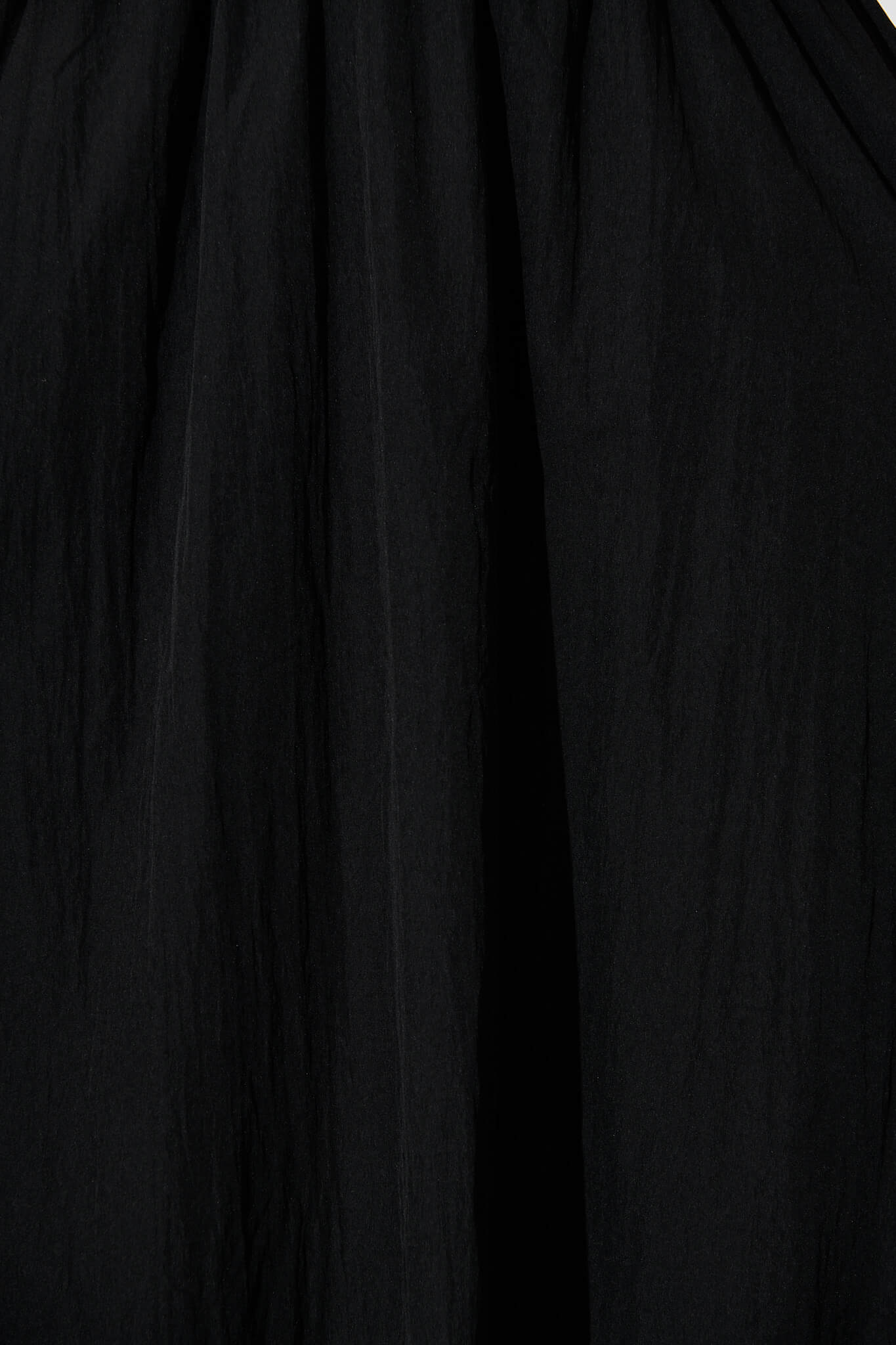 The Kiss Bubble Hem Midi Skirt in Black