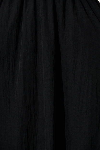 The Kiss Bubble Hem Midi Skirt in Black